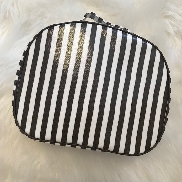 Henri Bendel Centennial Stripe Round Train Case - Picture 3 of 8